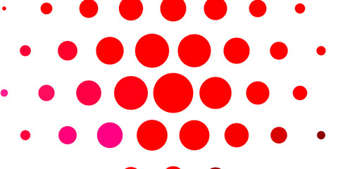 Light Red vector template with circles.