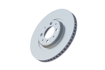 Brake disk isolated on white background. 3d render