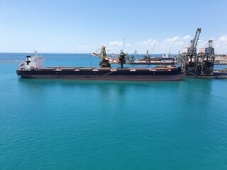 cargo ship in port