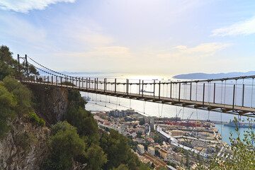 View at "Windsor Suspension Bridge" on Gibraltar