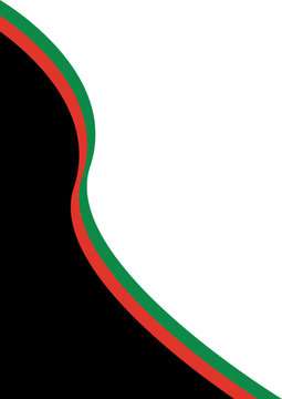 green red and black color ribbon poster, flyer, and Banner vector illustration of the Afghanistan national day celebration. Waving flag ribbon.