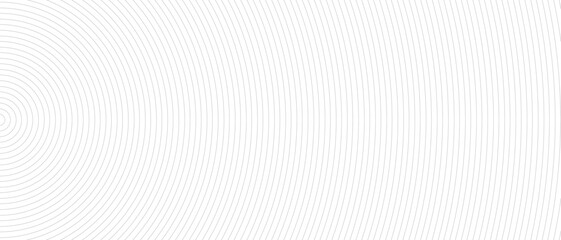 Circle lines pattern on white background. Circle lines pattern for backdrop, brochure, wallpaper template. Realistic lines with repeat circles texture. Simple geometric background, vector illustration