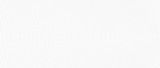 Circle lines pattern on white background. Circle lines pattern for backdrop, brochure, wallpaper template. Realistic lines with repeat circles texture. Simple geometric background, vector illustration