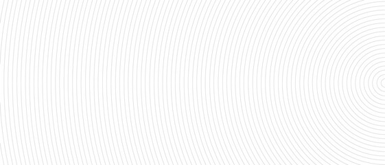 Circle lines pattern on white background. Circle lines pattern for backdrop, brochure, wallpaper template. Realistic lines with repeat circles texture. Simple geometric background, vector illustration
