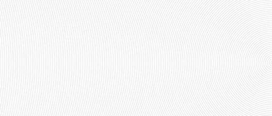 Circle lines pattern on white background. Circle lines pattern for backdrop, brochure, wallpaper template. Realistic lines with repeat circles texture. Simple geometric background, vector illustration