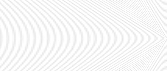 Circle lines pattern on white background. Circle lines pattern for backdrop, brochure, wallpaper template. Realistic lines with repeat circles texture. Simple geometric background, vector illustration