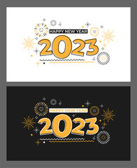 Happy New Year Banner Template or background. Suitable to use on New Year event. Also suitable for uploading social media at New Year event