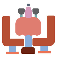 Obraz premium Dining Table Flat Icon