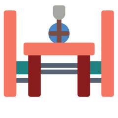 Dining Table Flat Icon