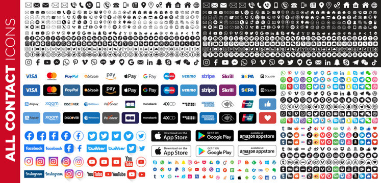 contact & social icons	