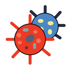 Bacteria Flat Icon