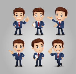 Men with different poses