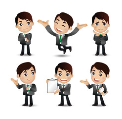 Fototapeta premium set of businessman