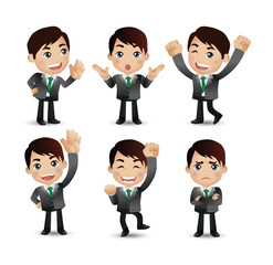 Fototapeta premium Men with different poses