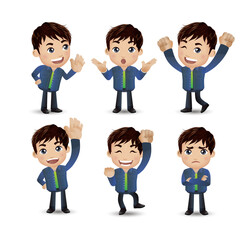 Men with different poses