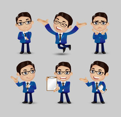 Fototapeta premium set of businessman