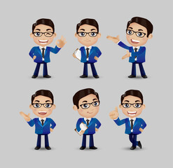 Fototapeta premium Men with different poses