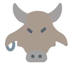 Bull Flat Icon