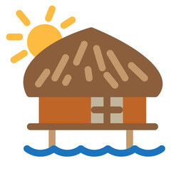 Bungalow Flat Icon