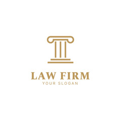 law firm logo design, lawyer logo, justice logo, attorney and law logo, line art style