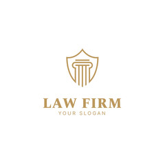 law firm logo design, lawyer logo, justice logo, attorney and law logo, line art style