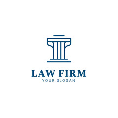 law firm logo design, lawyer logo, justice logo, attorney and law logo, line art style