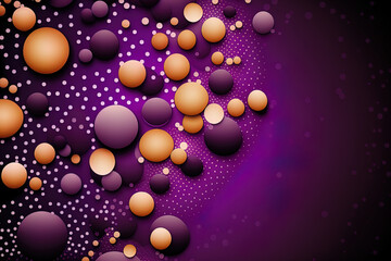 abstract dots on a purple gradient background for a design backdrop. Generative AI