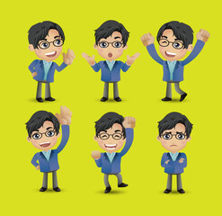 Men with different poses