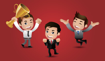 People jumping celebrating success achievement