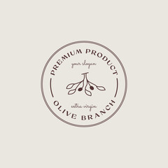 olive oil logo design, Extra virgin olive oil symbol with typography