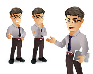 Obraz premium Set of strong man characters