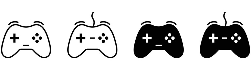 game console icon set. joystick icon collections. video game controller icon. style sign symbol for app and web, vector illustration