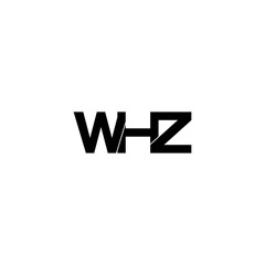 whz letter initial monogram logo design