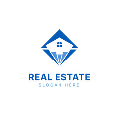 Real estate logo design, Construction architecture building logo, Line art style