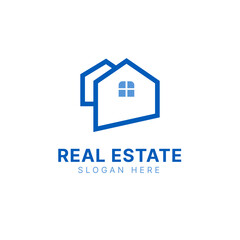 Real estate logo design, Construction architecture building logo, Line art style