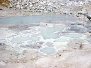 Blue Gray Hydrothermal Pools at Lassen Volcanic National Park