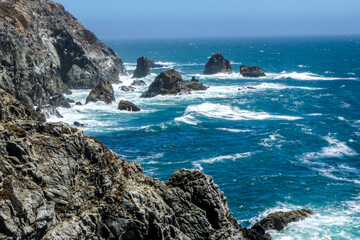 Rocky coast of the ocean