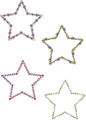 メッセージカードに使えるフレーム 枠 花のイラスト