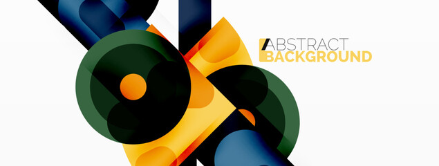 Creative geometric wallpaper. Circles, lines background. Business template for wallpaper, banner, background or landing