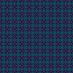 Seamless vector pattern. Line floral pattern seamless background flowers motif. Textile swatch. Modern lux Fabric design. Vector illustration. Abstract geometric texture. Dark Green Violet Blue 10 eps
