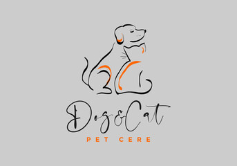 Cat and dog logo for the business symbol.