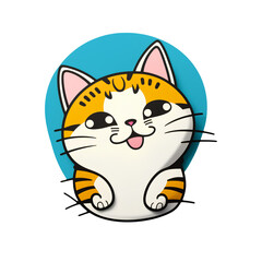 Cute kitty sticker style transparent PNG images. Perfect for websites, blogs, calendars, and more. Use digital sticker to decorate phone, laptop, or planner, greeting cards, gifts, and other printings