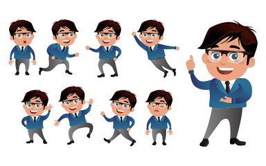 Business people with different poses