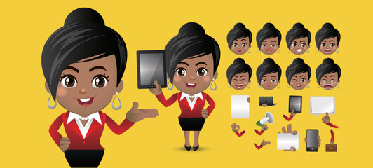 Business people in office style clothes. Build your personal design stock vector