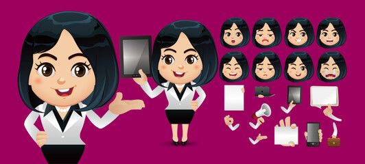 Business people in office style clothes. Build your personal design stock vector