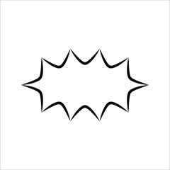 Fototapeta premium Comic Speech Bubble icon. Vector Illustration for Comics Book on white background