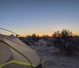 Camp at Dusk