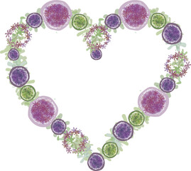 メッセージカードに使えるフレーム 枠 花のイラスト