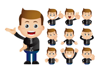 Cute Set - Set of businessman
