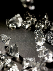 a crystal-like piece of ice